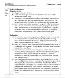 2025 P6 Science Topical Prelims MCQ 2024 p6 science prelim oeq answer key with explanations