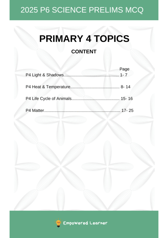 2025 P6 Science Topical Prelims MCQ 7
