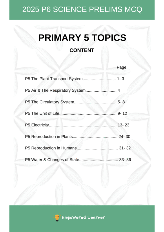 2025 P6 Science Topical Prelims MCQ 9
