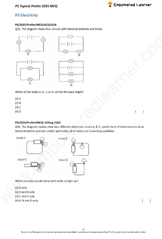 2025 P6 Science Topical Prelims MCQ webslidertopicalprelimp5sample