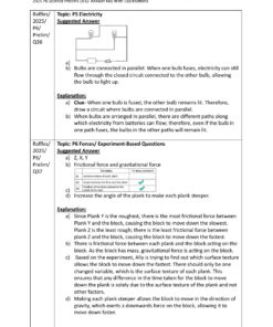 2025 P6 Science Topical Prelims MCQ 2025 p6 science prelim oeq answer key with explanations